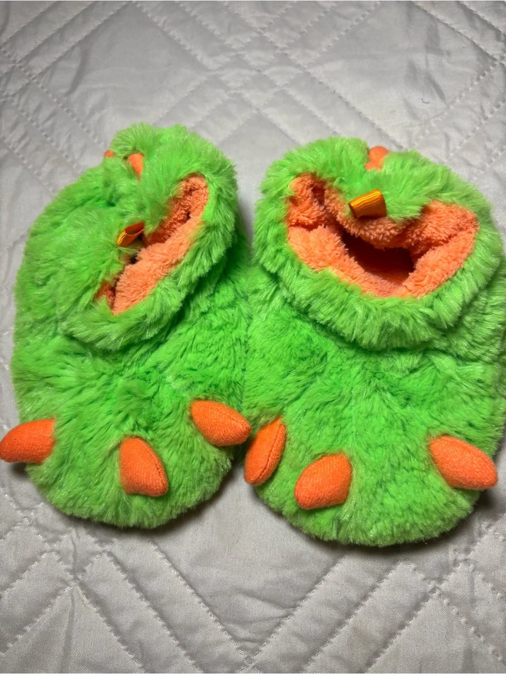 Kids Size 6 Plush Monster Slippers